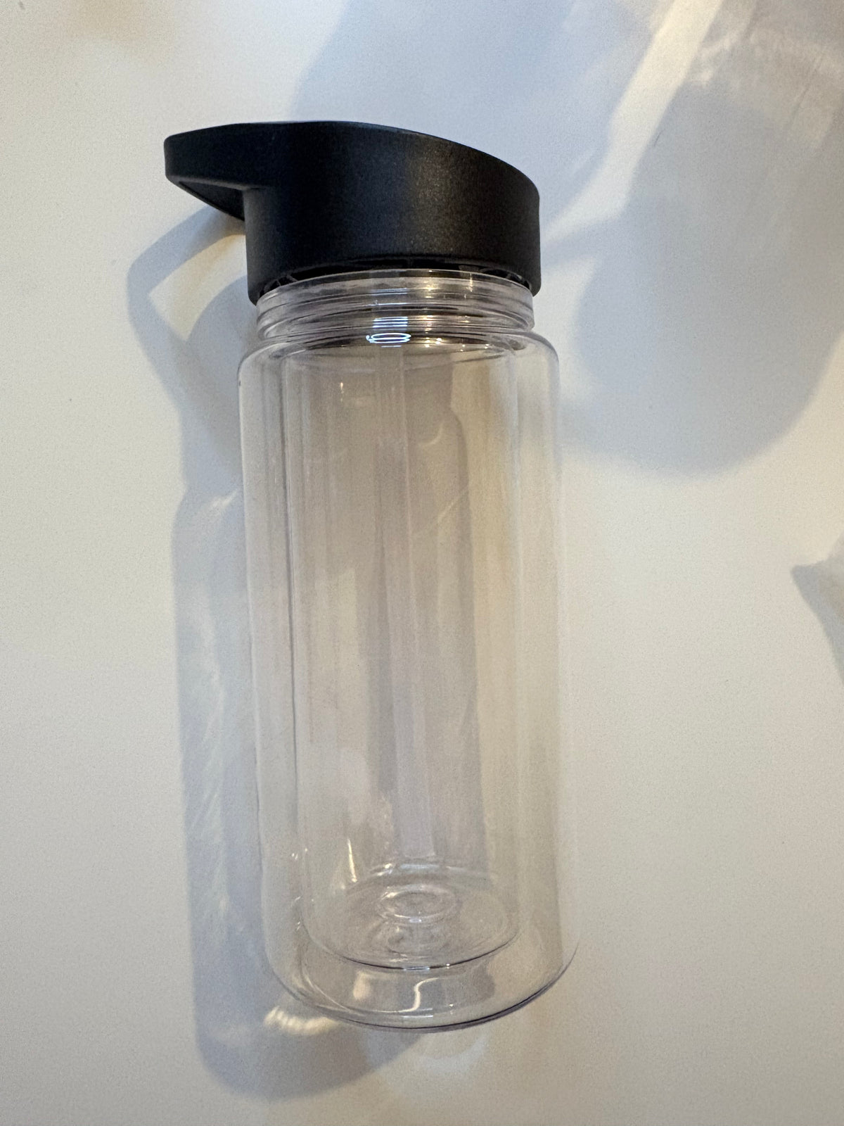 10oz black lid Snowglobe bottle