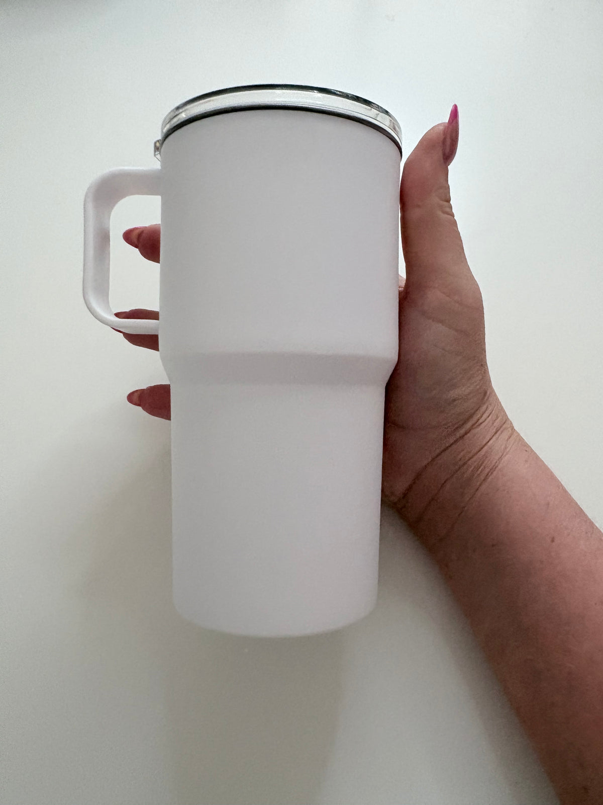 White Hot/Cold drink travel mug