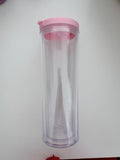 20oz pink flip lid Snowglobe bottle