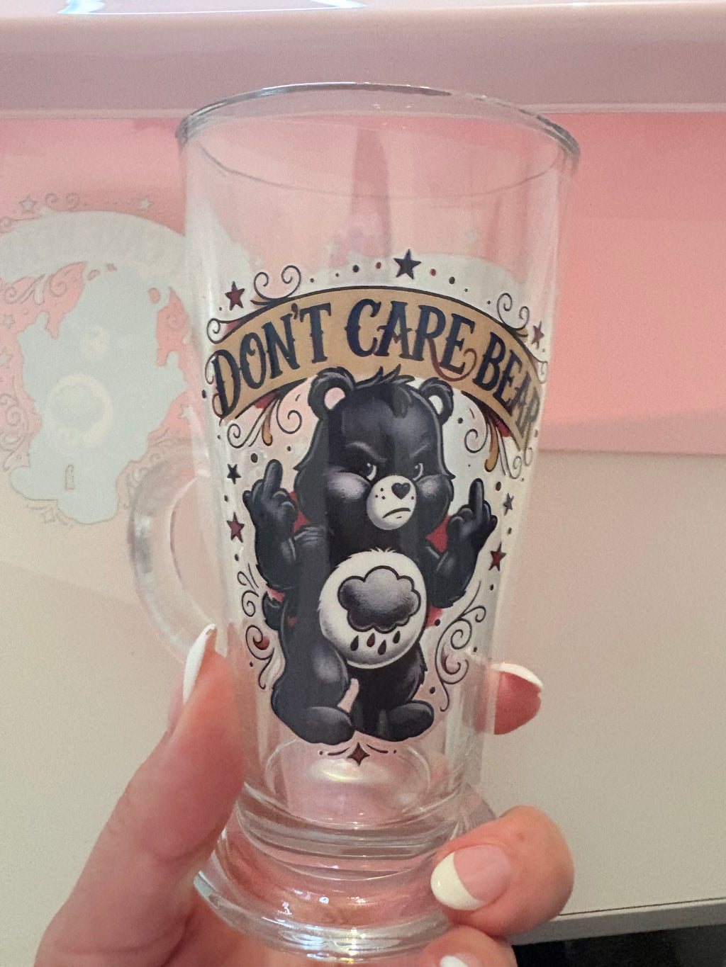 Latte cup with decal