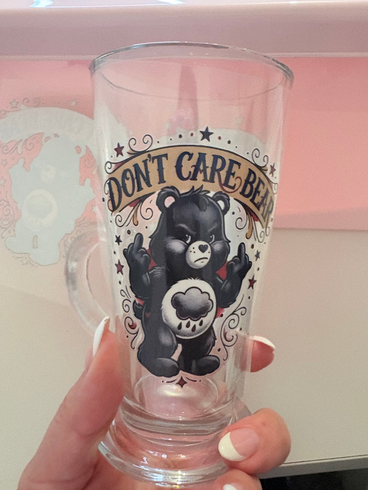 Latte cup with decal