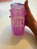 Wifey lilac glitter cup